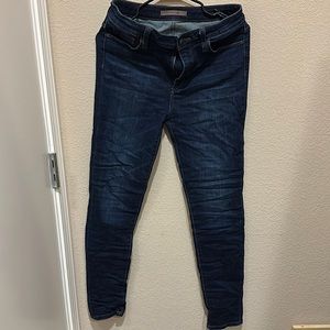 Dark wash skinny leg jeans
